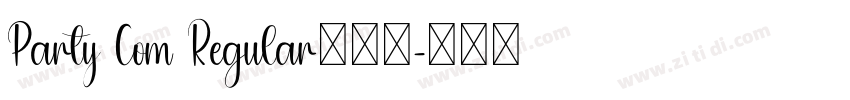 Party Com Regular免费下字体转换